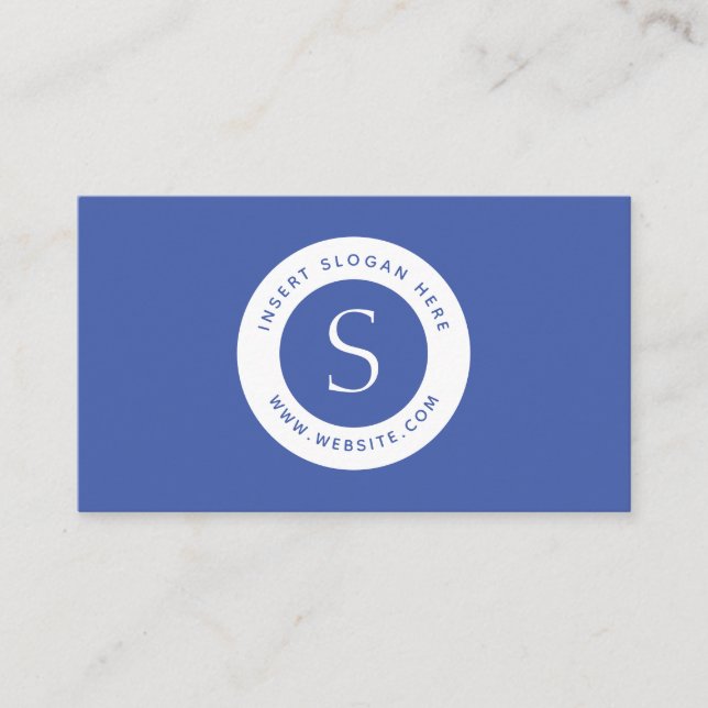 Carte De Visite Bleu moyen moderne d'entreprise de logo (Devant)