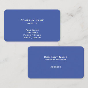 Carte de visite bleu moyen simple