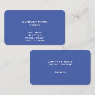 Carte de visite bleu moyen simple