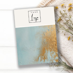 Carte De Visite Bleu or Paint Texture Logo Bijoux vierges