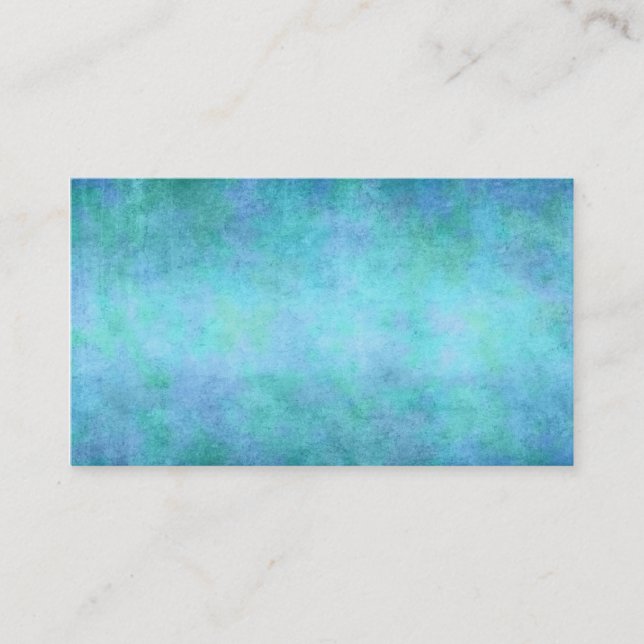 Carte De Visite Bleu, pourpre turquoises, Aqua, et aquarelle (Devant)