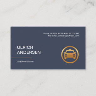 Carte De Visite Bleu Riche Simple Simple Limousine Limousine Taxi