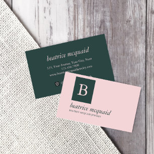 Carte De Visite Bleu rose chic