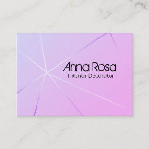 Carte De Visite *~* Bleu rose Moderne Géométrique Rose Gold Foil