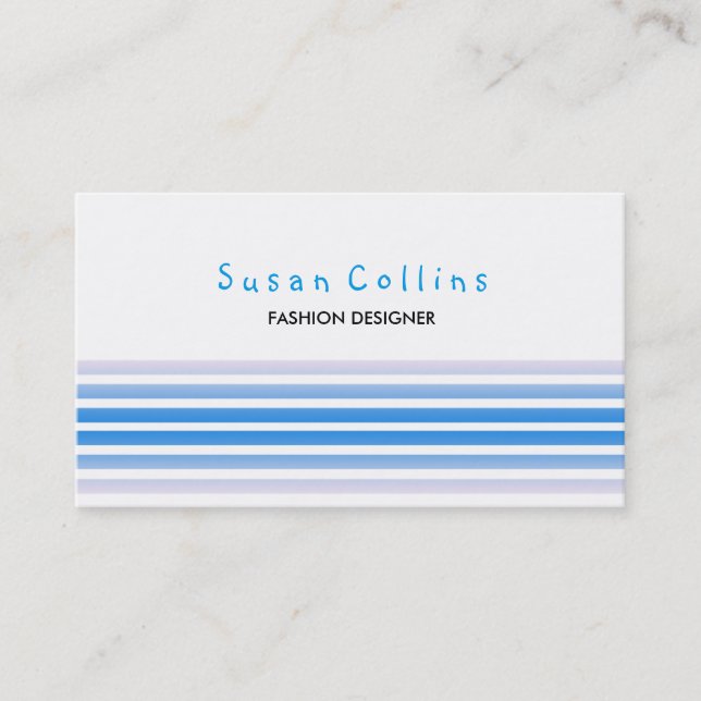 Carte De Visite Bleu Royal Simple (Devant)