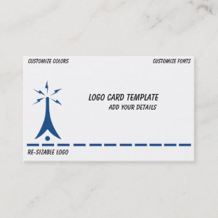 Carte De Visite Bleu simple drone pilote