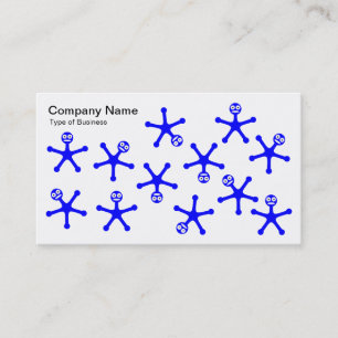 Carte De Visite Bleu sur blanc