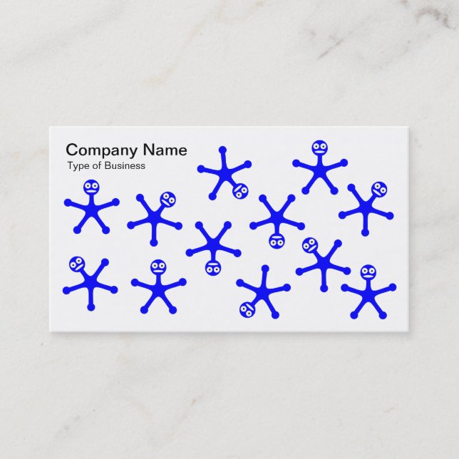 Carte De Visite Bleu sur blanc (Devant)