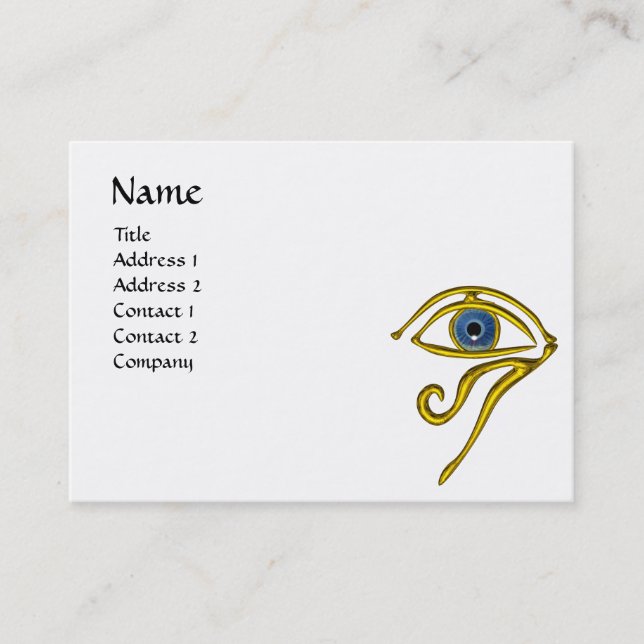 Carte De Visite BLEU TALISMAN, noir et blanc jaune (Devant)