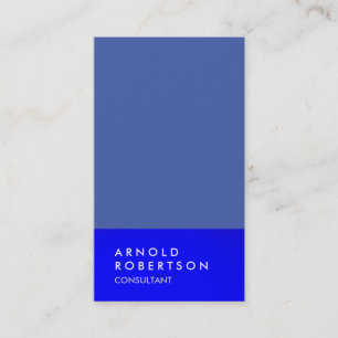 Carte De Visite Bleu tendance moderne minimaliste simple