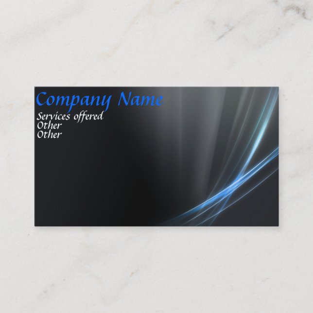 Carte de visite bleue double face (Devant)