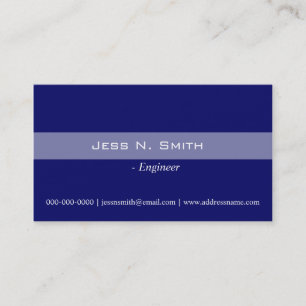 Carte de visite bleue simple et élégante.