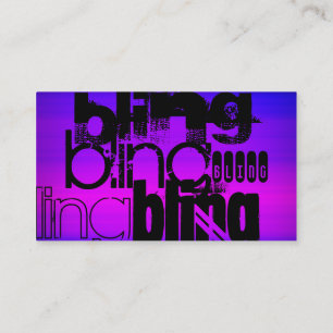 Carte De Visite Bling; Violet vibrant bleu et Magenta