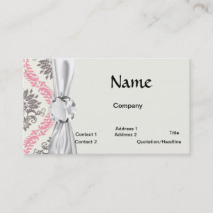Carte De Visite bliss en damas crème et gris tan