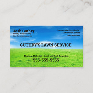 Carte de visite Bliss Lawncare