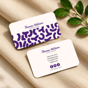Carte de visite Blob Organique Abstrait