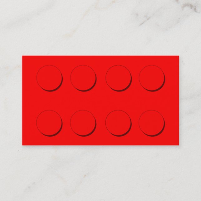 Carte De Visite Bloc constitutif en plastique (rouge) (Devant)