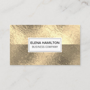 Carte De Visite Bloc de couleur Gold Foil