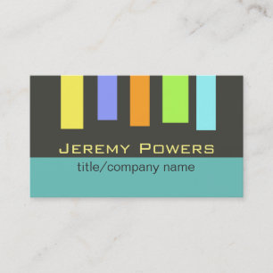 Carte De Visite bloc de couleur moderne chic double face personnal