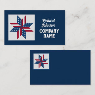 Carte De Visite bloc de courtepointe patriotique motif Étoiles et