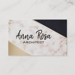 Carte De Visite *~* Bloc géométrique Abstrait Rose Gold Foil