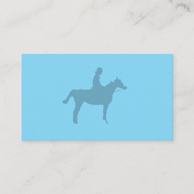 Carte De Visite Bloc-notes petit silhouette de cheval (Devant)