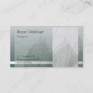 Carte De Visite Blocs de couleur et feuilles