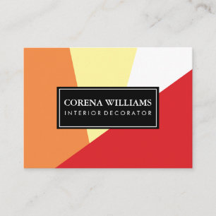 Carte De Visite Blocs de couleurs chatoyantes géométriques et élég