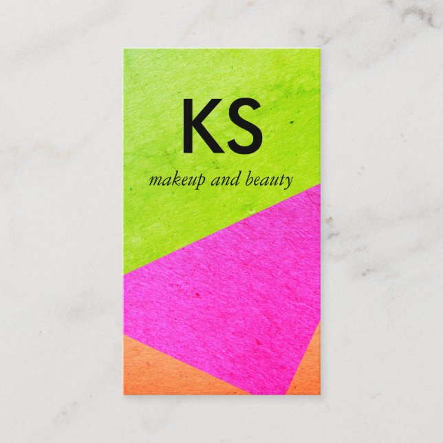 Carte De Visite Blocs de couleurs vives modernes (Devant)