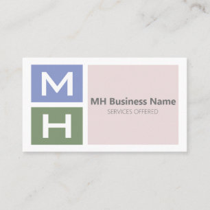 Carte De Visite Blocs de ton Cool initialisés