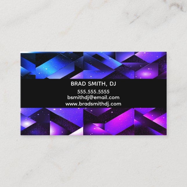 Carte De Visite Blocs Tech et DJ Starlight (Devant)