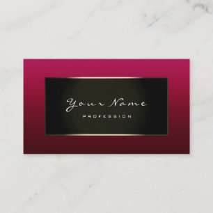 Carte De Visite Blogueur de mode Champagne Gold Burgundy Bordeaux