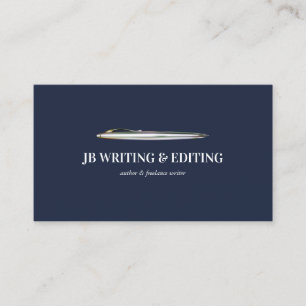 Carte De Visite Blogueur en styliste Qr Code Navy