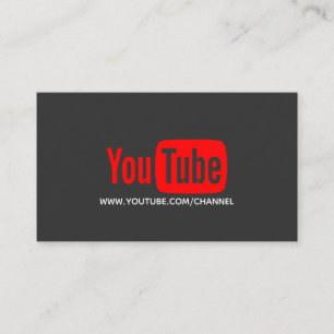 Carte De Visite Blogueur sur les médias sociaux Youtube