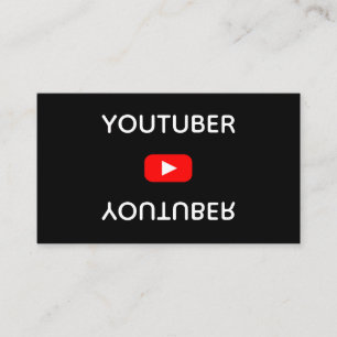 Carte De Visite Blogueur sur les médias sociaux Youtube
