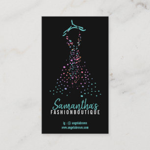 Carte De Visite Blogueuse de mode robe boutique commerçant détaill
