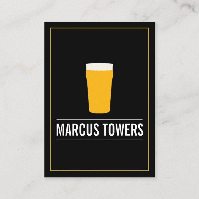 Carte De Visite Blonde Beer IPA Brewmaster (Devant)
