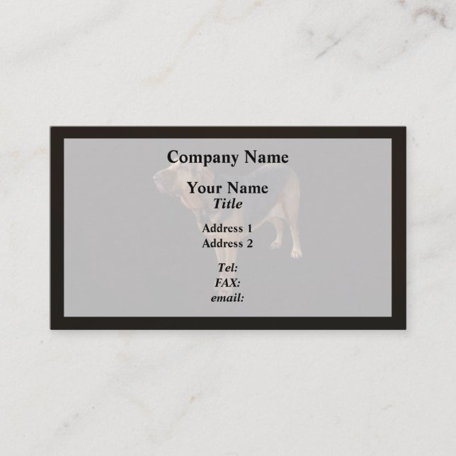 Carte De Visite Bloodhound (Devant)