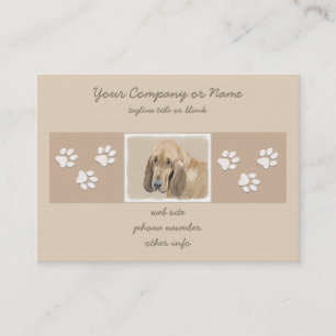 Carte De Visite Bloodhound Paining - Cute Original Dog Art