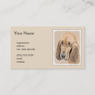 Carte De Visite Bloodhound Peinture - Joli chien d'origine art