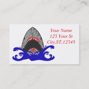 Carte De Visite Bloody Shark Jaws Thunder_Cove