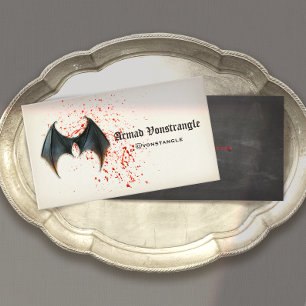 Carte De Visite Bloody Vampire Bat Wings