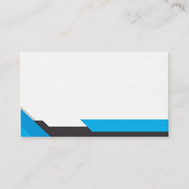 Carte De Visite Blue and Black Square Shapes (Devant)
