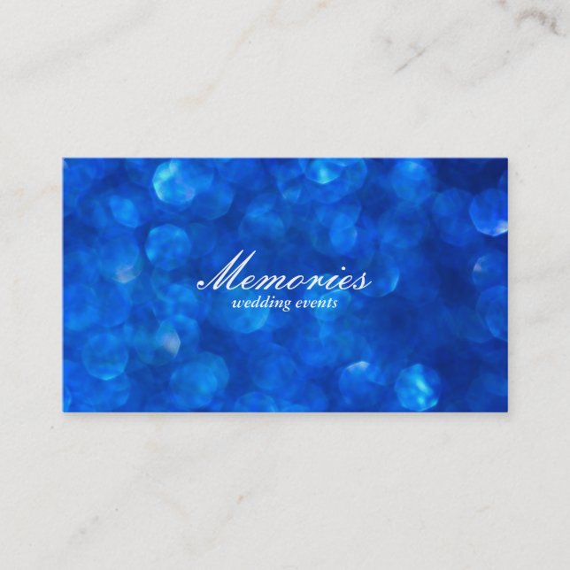 Carte De Visite Blue Bokeh (Devant)