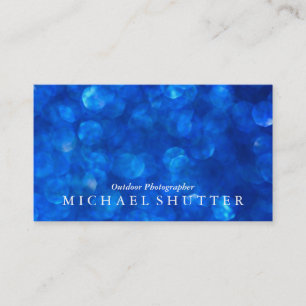 Carte De Visite Blue Bokeh