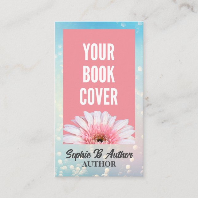 Carte De Visite Blue Bokeh Auteur et auteur couverture de livre (Devant)