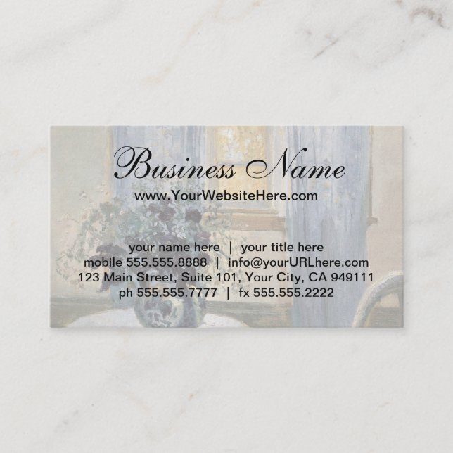 Carte De Visite Blue Clematis dans le studio de l'artiste, Anna An (Devant)