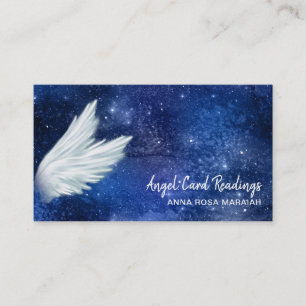 Carte De Visite *~* Blue Cosmos Stars Galaxy Angel Wing Universe
