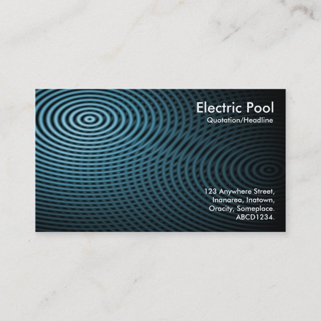Carte De Visite Blue Electric Pool 04 (Devant)