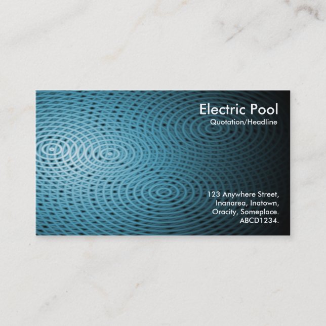 Carte De Visite Blue Electric Pool 08 (Devant)